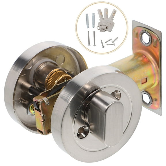 Soimiss Single Cylinder Deadbolt Door Lock Zinc Alloy Silver for Home Security