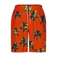 thumbnail image 4 of Hurxie Men's Swim Trunks Hawaiian Bathing Suit Swimsuits Beach Shorts with Pockets Red,M, 4 of 5