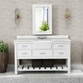 thumbnail image 2 of Pemberly Row Modern 5-Drawer Solid Wood Bathroom Vanity in White, 2 of 4