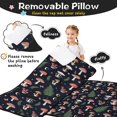 thumbnail image 2 of Mushroom and Moon Black Pattern Teens Toddler Nap Mat with Pillow, Sleeping Mat Bag for Preschool Daycare 60"x20", 2 of 3