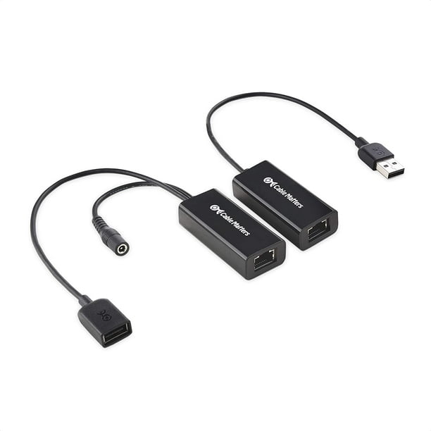 Støjende mølle retort Cable Matters USB over Ethernet Extender with Power Adapter - Full USB 2.0  Support for Keyboard, Mouse, Webcam, and More - Walmart.com