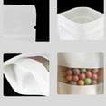 thumbnail image 3 of wqlpp-50 Pack Kraft Pouch, Kraft Paper Zip Lock Food Bag Cookie Tea Bag Stand Up Reusable Sealing Pouches with Transparent Frosted Window for Candy Coffee Beans Storage Tea(3.5 * 5.5in), 3 of 4