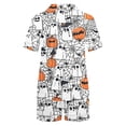 thumbnail image 5 of 2 Pieces Halloween Pajamas Set for Women Cozy Lounge Outfit Pumpkin Ghost Sleepwear Top and Shorts Festival Everyday Wear, 5 of 8