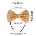 thumbnail image 2 of Christmas Bow Headband Sequin Bow Hair Hoop Holiday Cute Headbands Big Bows Hair Band Christmas Party Gifts Hair Accessory for Women and Kids (B Red), 2 of 4