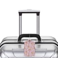 thumbnail image 5 of Sikiie Seafood Luggage Tag for Suitcase Leather Baggage Tag with Stainless Steel Loop Privacy Cover for Women Men Girls-4 PCS, 5 of 5