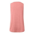 thumbnail image 3 of MIXUE Boho Tops For Women Summer Solid Color Round Neck Sleeveless Sports Loose Vest Pullover Shirts For Women Tee Shirts Sportswear,Pink,S, 3 of 3