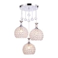 thumbnail image 2 of Lámpara de de imitación Pantalla de cristal LED Iluminación colgante Luz colgante Lámpara de techo para Hogar Dormitorio Plata Sunnimix Colgante de luz, 2 of 8
