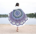 thumbnail image 2 of Round Indian Mandala Beach Towels Blanket Yoga Picnic Mat Thick Terry Cotton with Fringe Tassels, 2 of 12