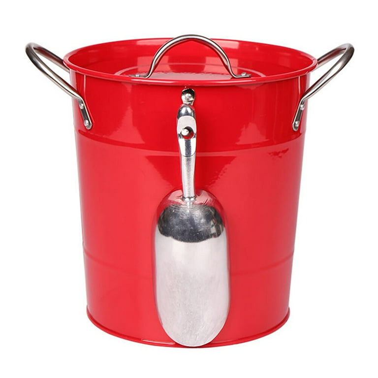 Ice Bucket with Cover, 4.5 Liter, Red