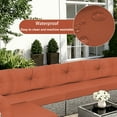 thumbnail image 2 of Outdoor Deep Seat Patio Cushion Set, 24x24x4.3 in, Waterproof Fade-Resistant Patio Furniture Cushions with Backrest, Removable Covers（Red-2）, 2 of 6