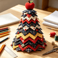 thumbnail image 7 of Thanksgiving DIY Tree Tree Quilt Kit – Easy Layered Fabric Holiday Decorations for Quilting Lovers, Traditional Christmas Halloween Fabric Art Kit for Adult Crafters（Chicken), 7 of 7