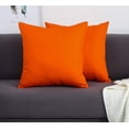 thumbnail image 1 of CPDD Cotton Solid Throw Pillow Covers, 18" x 18" , Orange, 1 of 4
