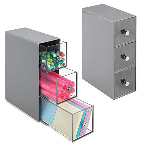 mDesign Home Office, Desk Organizer Storage Station for Storing Gel