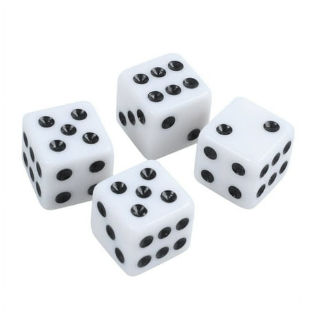 4 Pcs Car Vehicle Dice Design Tire Valve Wheel Stem Caps Covers,4 x Car Tire Valve Cap,Black,White