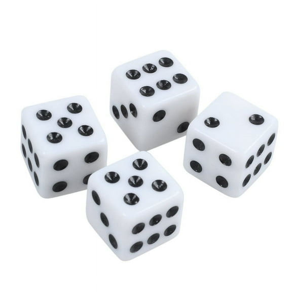 4 Pcs Car Vehicle Dice Design Tire Valve Wheel Stem Caps Covers,4 x Car Tire Valve Cap,Black,White