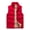 Red-1, variant on Mens Winter Vest Fleece Sherpa Lined Puffer Jacket Warm Casual Bubble Stand Collar Zip Up Thermal Outwear