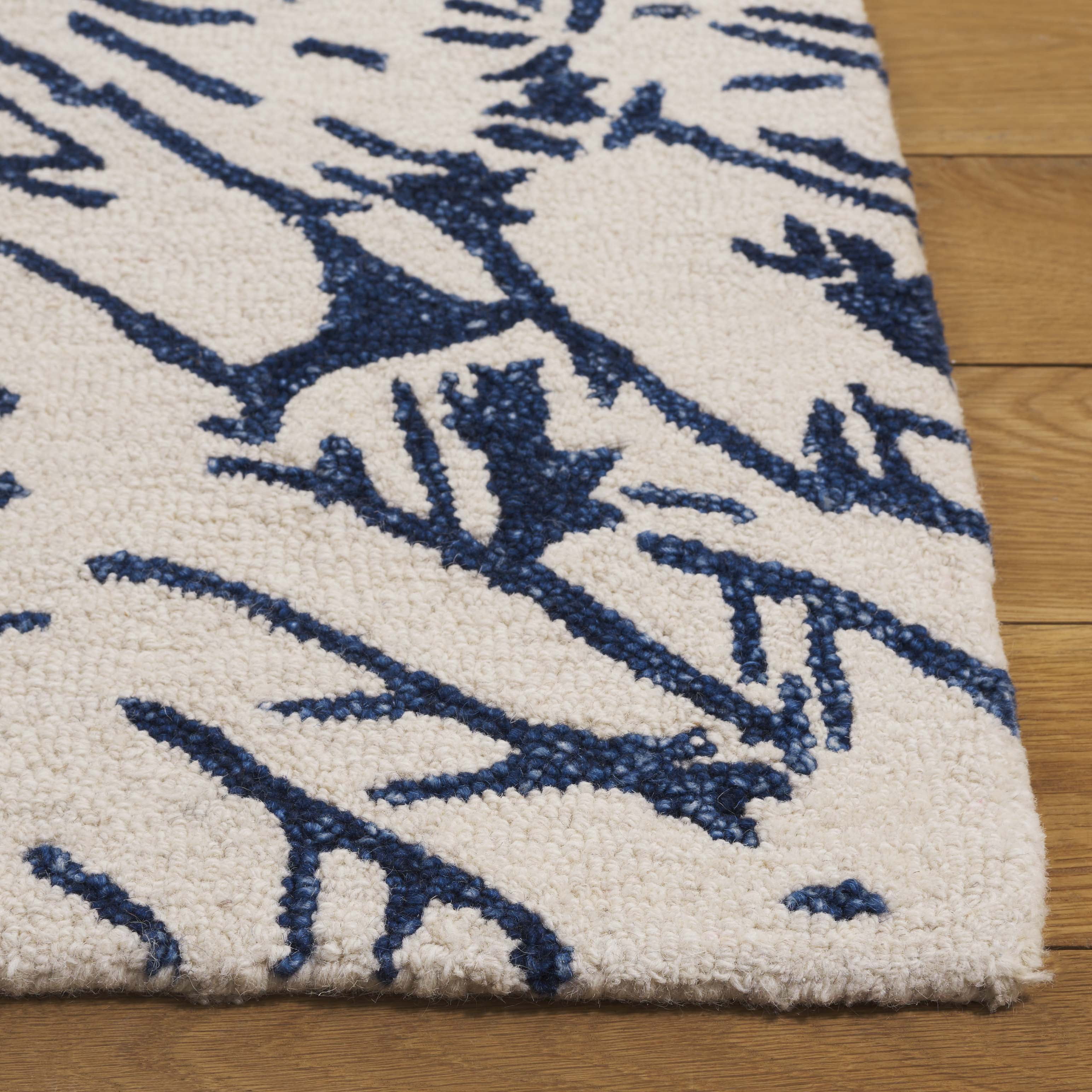 SAFAVIEH Jardin Lalia Floral Area Rug, Ivory/Blue, 8' x 10'