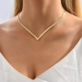 thumbnail image 2 of Collar de espiga de cadena de serpiente plana Para mujer, joyería de moda coreana, gargantilla de fiesta, regalo de fiesta, Collares Para mujer, 2 of 4