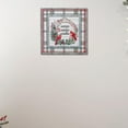 thumbnail image 3 of Christmas Wood Plaid Border Wall Sign Warm Winter Wishes, 3 of 4