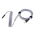 thumbnail image 1 of Cable en Alambre Escalable USB TPU Metal 5V 4A Conector Cable de Enrollamiento para Mecánico Auricular de Computadora Gris Yotijar Alambre de cable en espiral, 1 of 9