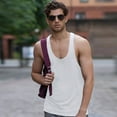 thumbnail image 2 of Skinnifit Mens Plain Sleeveless Muscle Vest, 2 of 3