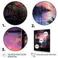 thumbnail image 3 of Designart "Sunset View from Coastal Windows I" Coastal Framed Wall Art - Coastal Colorful Coastal Windows Living Room Framed Canvas Art, 3 of 6