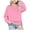 Pink, variant on Splozh Toddler Crewneck Sweatshirt Girls Crew Neck Sweatshirt Long Sleeve Pullover Top 5-14 Years Sweatshirt Side Slit,Sky Blue,5-6 Years