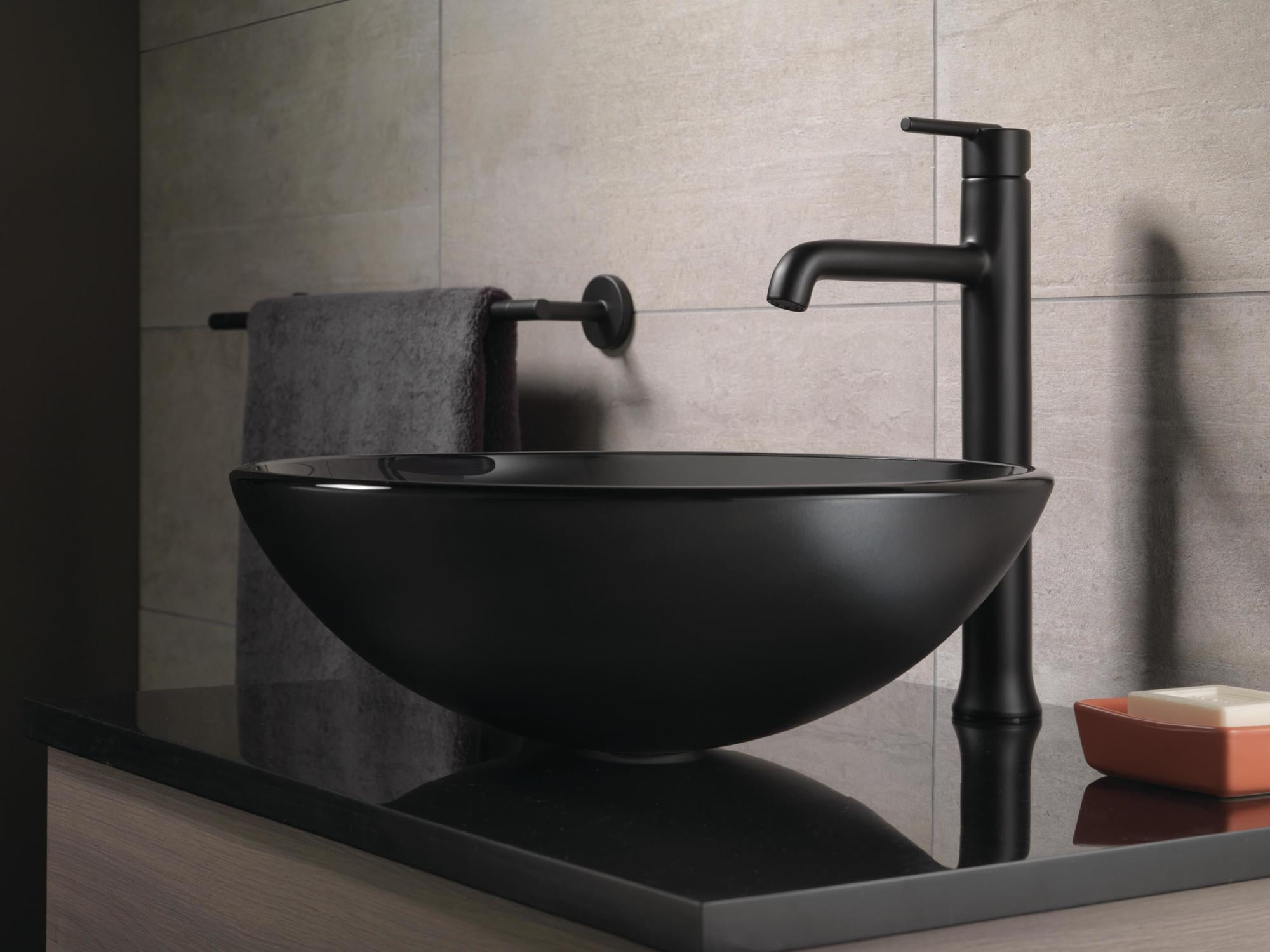Delta Trinsic Single Handle Vessel Bathroom Faucet in Stainless 759-SS-DST