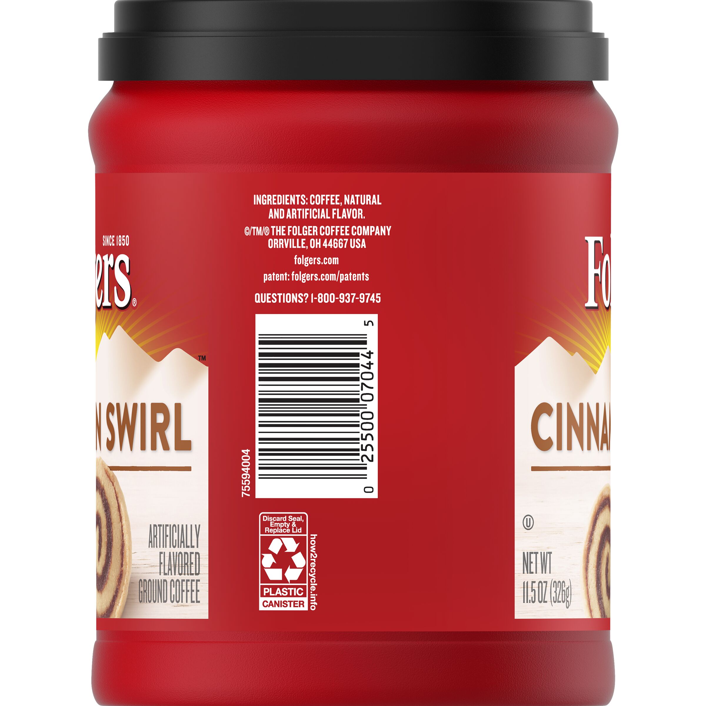 Folgers Cinnamon Swirl Artificially Flavored Ground Coffee, 11.5-Ounce - image 4 of 6