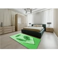 thumbnail image 4 of Ahgly Company Indoor Square Patterned Jade Green Area Rugs, 6' Square, 4 of 6