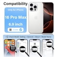 thumbnail image 2 of Funda Vakoo para iPhone 16 Pro Max, transparente, antiamarilleo, parte trasera dura, 2 of 7