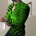 thumbnail image 1 of Nueva camisa blanca de un solo pecho con solapa de manga larga y bola de lujo social de moda para hombres, ropa de diseñador para hombres con estampado informal, 1 of 6