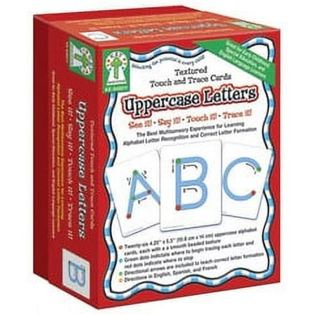 UPC: 0044222184063 | Carson Dellosa Textured Touch and Trace Cards  Uppercase