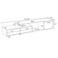 thumbnail image 5 of Aukfa Extendable TV Stand for TVs up to 100" with Storage Drawers & Cabinet for Living Room,Black, 5 of 8