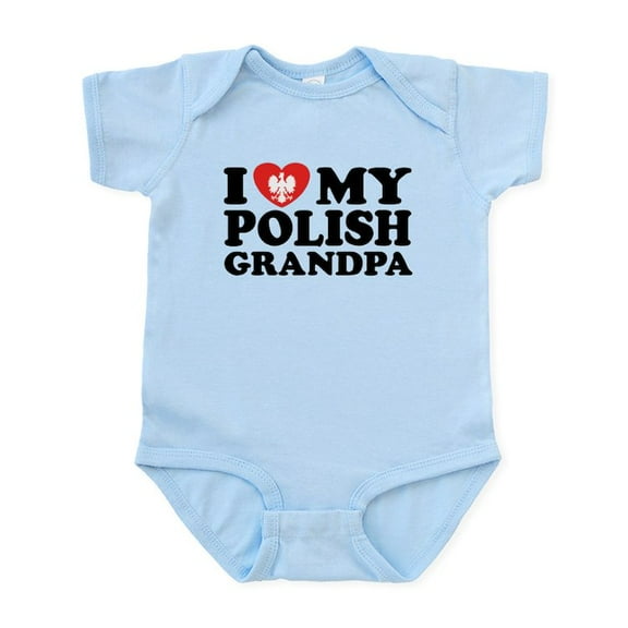 CafePress - I Love My Polish Grandpa Infant Bodysuit - Baby Light Bodysuit