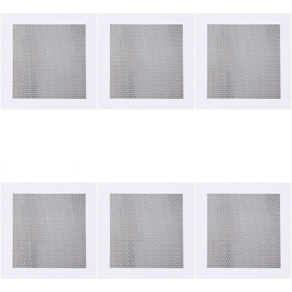 6 Sheets Wall Repair Patch Square Aluminum Drywall Repair Large Hole Patch Cover with Self-Adhesive Mesh Metal Quickly Repair for Ceiling Plaster Wall Holes 7.87x7.87 Inch