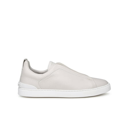 

ZEGNA SNEAKER TRIPLE STITCH IN PELLE AVORIO