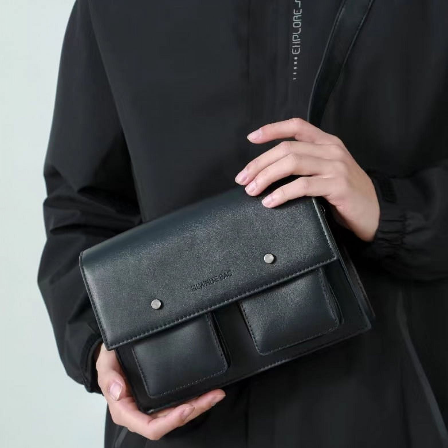 ‌FilWHITE BAG Men's Crossbody Bag, Small Square Messenger Bag for