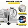 thumbnail image 3 of VEVOR Meat Slicer, 200 W Electric Deli Food Slicer, 350-400 rpm Commercial Meat Slicer with 8'' Chromium-plated Steel Blade, 0-12 mm Adjustable Thickness Food Slicer Machined, 3 of 9