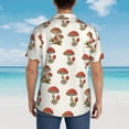 thumbnail image 4 of Disketp Hawaiian Shirts For Men,Red Mushrooms Print Mens Casual Short Sleeve Button Down Shirts Beach Shirt, 4 of 7