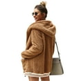 thumbnail image 2 of Veste en Molleton Surdimensionnée pour Femmes Cardigan à Manches Longues Veste Teddy, 2 of 4