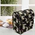 thumbnail image 4 of Bunny Lounger Chair Bag, Eastern Concept Pattern with Beige Silhouette Rabbits Holding Flowers, High Capacity Storage with Handle Container, Lounger Size, Dark Grey and Multicolor, by Ambesonne, 4 of 5