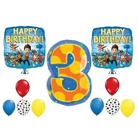 - paw patrol 3rd happy birthday balloon decoration kit