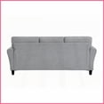 thumbnail image 5 of Modern Transitional 3-Seat Dark Gray Textured Polyester Sofa - Living Room Versatile Comfort & Rounded Arms, 5 of 8