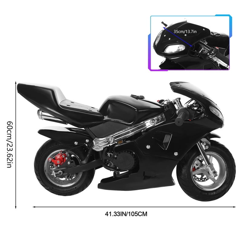 Floseru Kids Dirt Bikes, 49cc 2-Stroke Gas Power Motocross, Off Road Mini Motorcycle, Pocket Motorbike with Front Rear Disc Brakes, Racing Max Speed 30KM/H, Dirt Bike for Kids