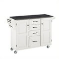 thumbnail image 1 of Bowery Hill Kitchen Cart with Granite Top in White, 1 of 2