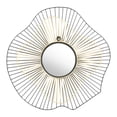 thumbnail image 3 of Comet Round Mirror Black & Gold Wall Decor, Modern Style, Hangs vertically only, Iron, Decor Mirrors, 3 of 5