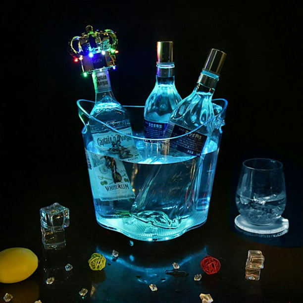 CLEARANCE! 5.5L 7 Colors Waterproof Led Ice Bucket Bar Nightclub Light Up  Champagne Whiskey Beer Bucket Bars Night Party