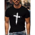 thumbnail image 1 of Camiseta deportiva informal para hombre: mezcla de poliéster transpirable, manga corta y cuello redondo. Perfecta para entrenamientos y ropa informal., 1 of 5