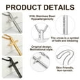 thumbnail image 4 of APSVO Silver Cross Necklaces for Men Boys Stainless Steel Cross Pendant Chain Religious Christian Birthday Valentines Day Jewelry Gifts Teen Him Boyfriend Dad Son Adults Kids Ideas 18/20/22/24 Inch, 4 of 6